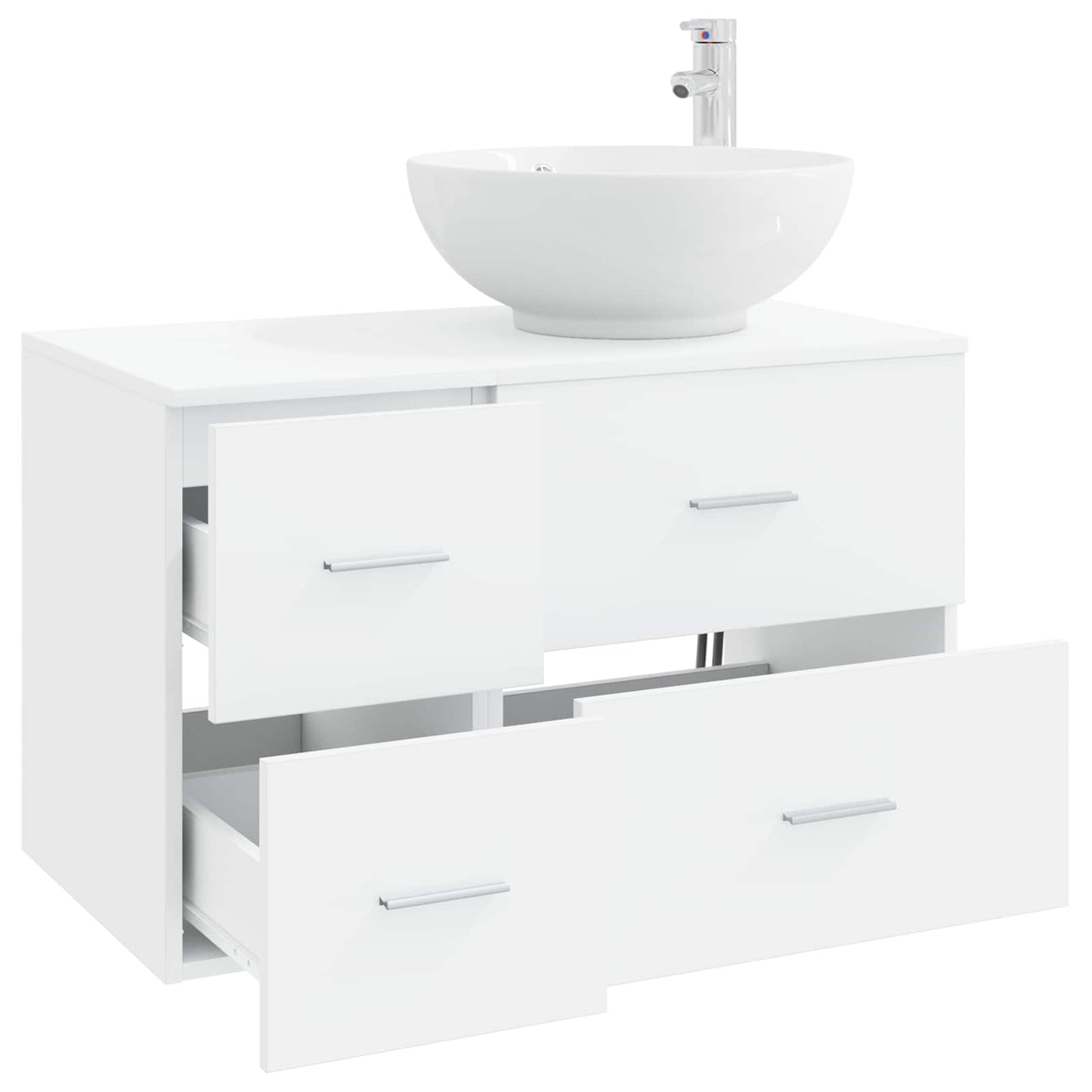 vidaXL Bathroom Furniture Set 2 pcs White Engineered Wood