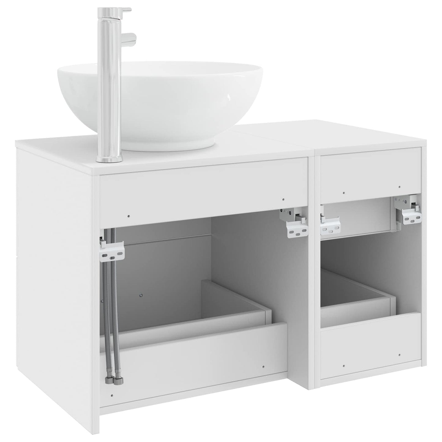 vidaXL Bathroom Furniture Set 2 pcs White Engineered Wood