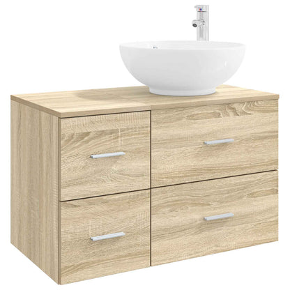 vidaXL Bathroom Furniture Set 2 pcs Sonoma Oak Engineered Wood