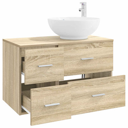 vidaXL Bathroom Furniture Set 2 pcs Sonoma Oak Engineered Wood