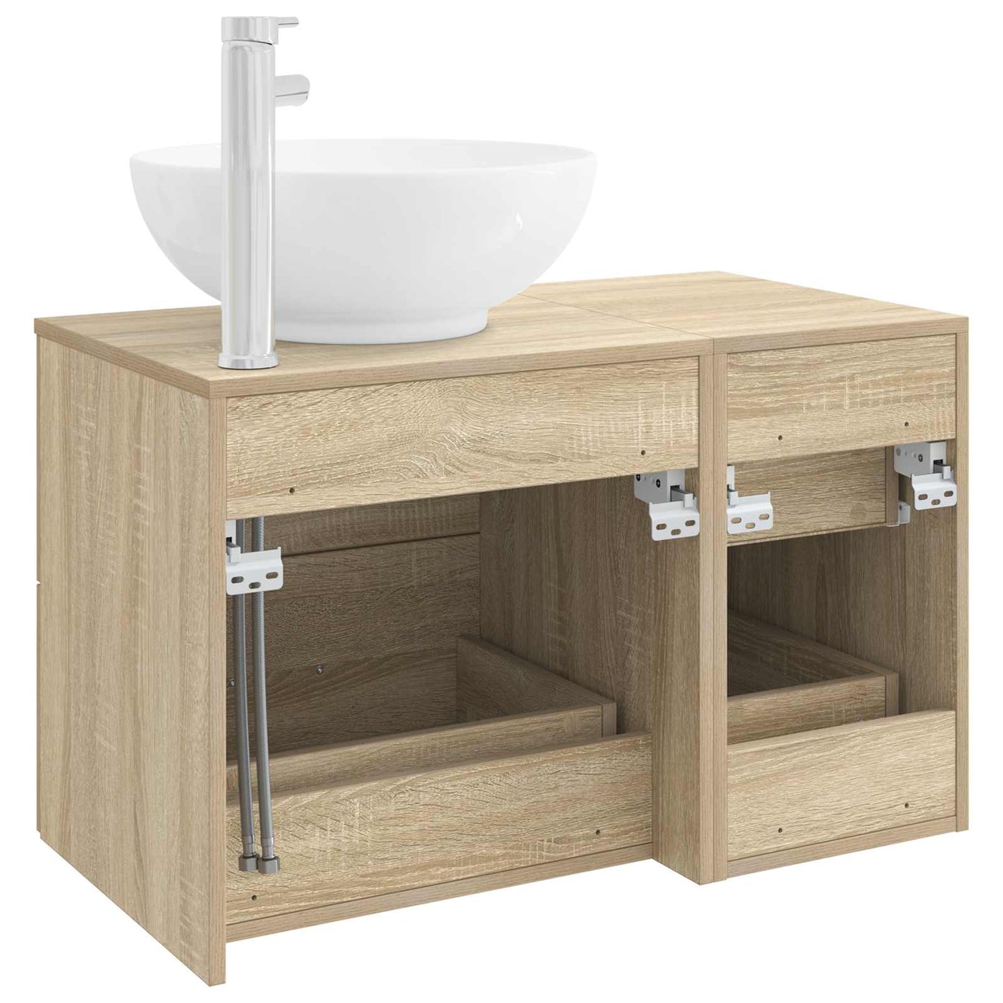 vidaXL Bathroom Furniture Set 2 pcs Sonoma Oak Engineered Wood