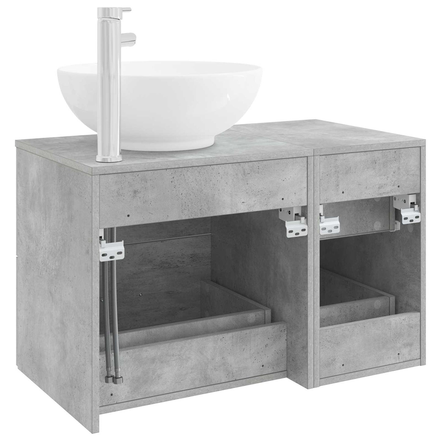 vidaXL Bathroom Furniture Set 2 pcs Concrete Grey Engineered Wood