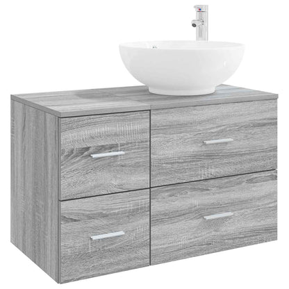 vidaXL Bathroom Furniture Set 2 pcs Grey Sonoma Engineered Wood
