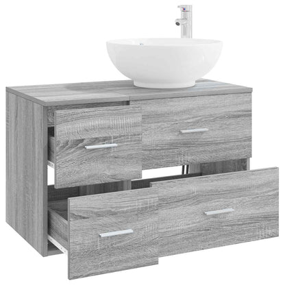 vidaXL Bathroom Furniture Set 2 pcs Grey Sonoma Engineered Wood