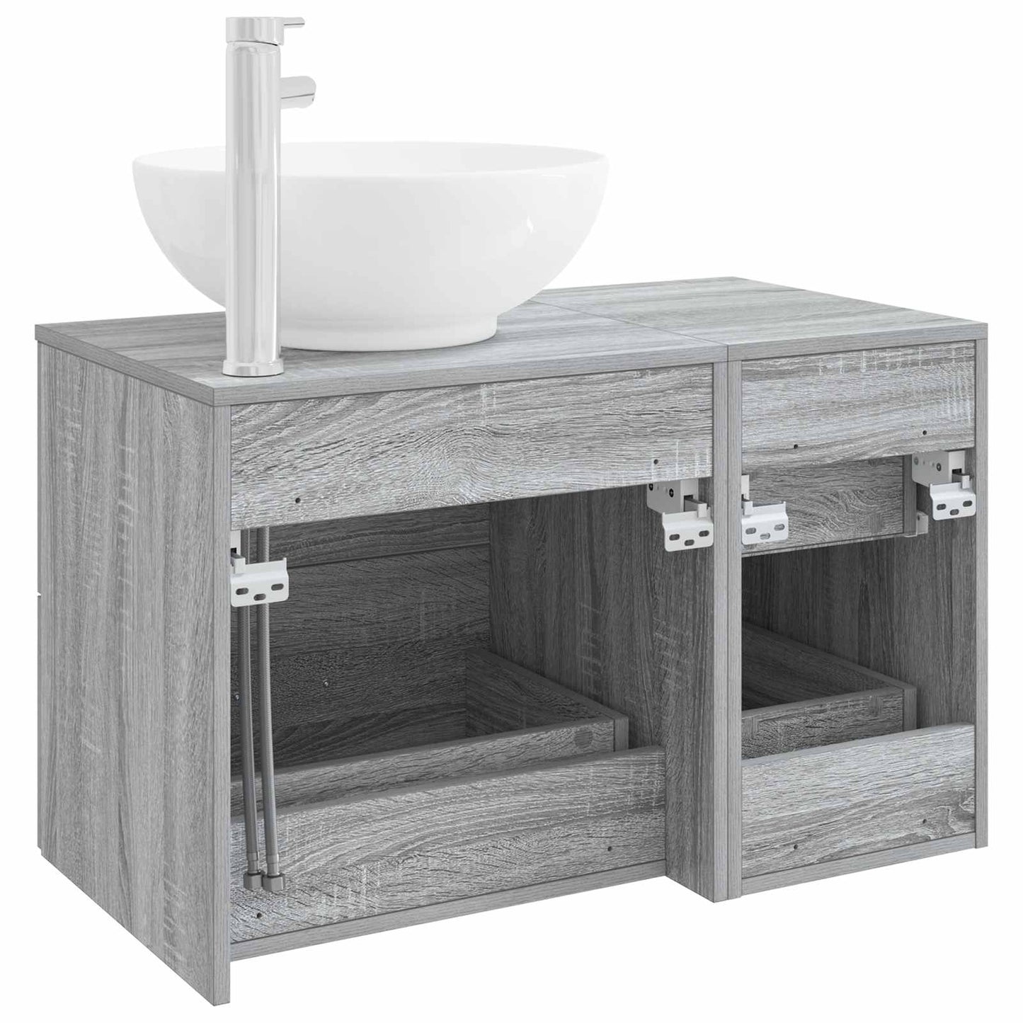 vidaXL Bathroom Furniture Set 2 pcs Grey Sonoma Engineered Wood