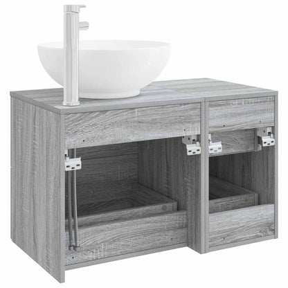 vidaXL Bathroom Furniture Set 2 pcs Grey Sonoma Engineered Wood