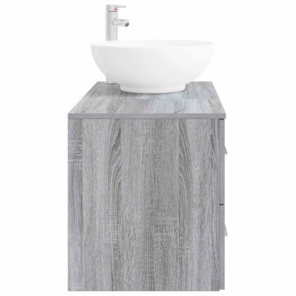 vidaXL Bathroom Furniture Set 2 pcs Grey Sonoma Engineered Wood