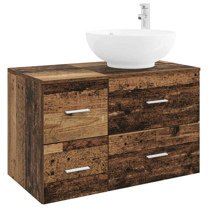 vidaXL Bathroom Furniture Set 2 pcs Old Wood Engineered Wood