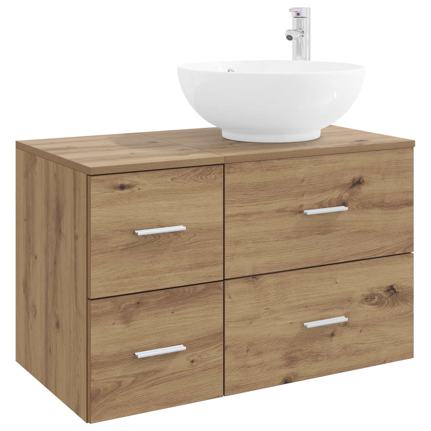 vidaXL Bathroom Furniture Set 2 pcs Artisan Oak Engineered Wood