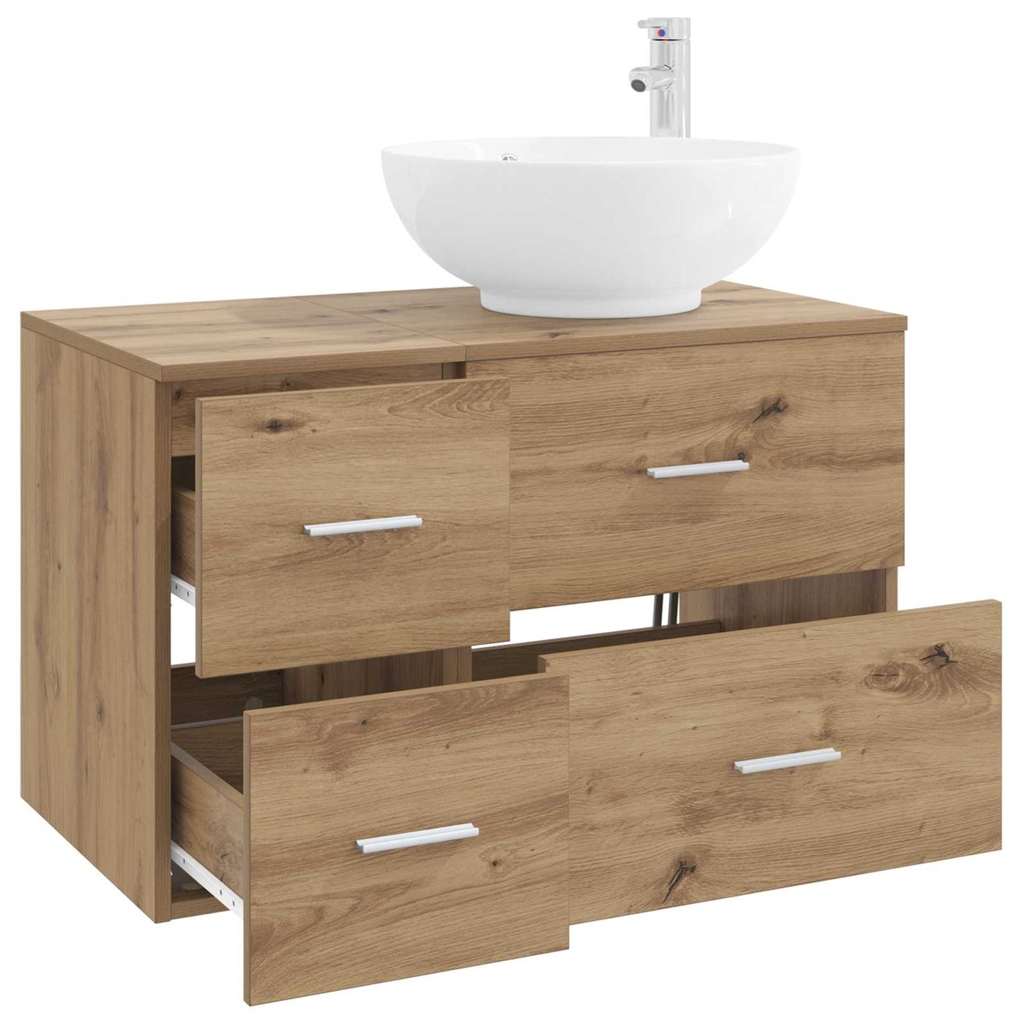 vidaXL Bathroom Furniture Set 2 pcs Artisan Oak Engineered Wood