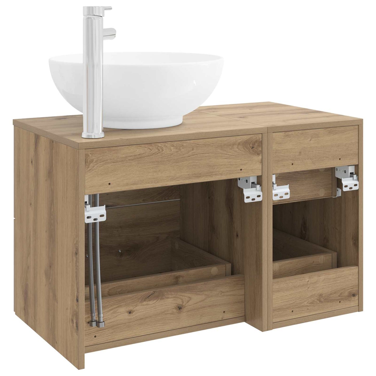 vidaXL Bathroom Furniture Set 2 pcs Artisan Oak Engineered Wood