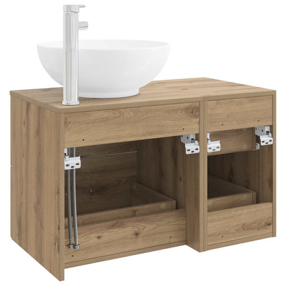 vidaXL Bathroom Furniture Set 2 pcs Artisan Oak Engineered Wood