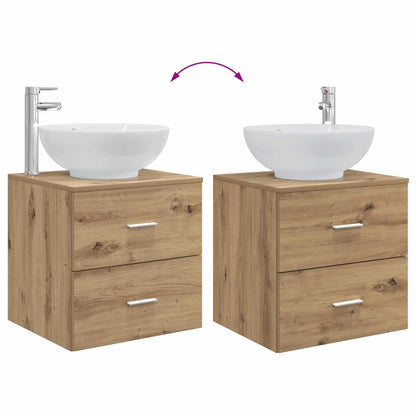 vidaXL Bathroom Furniture Set 2 pcs Artisan Oak Engineered Wood