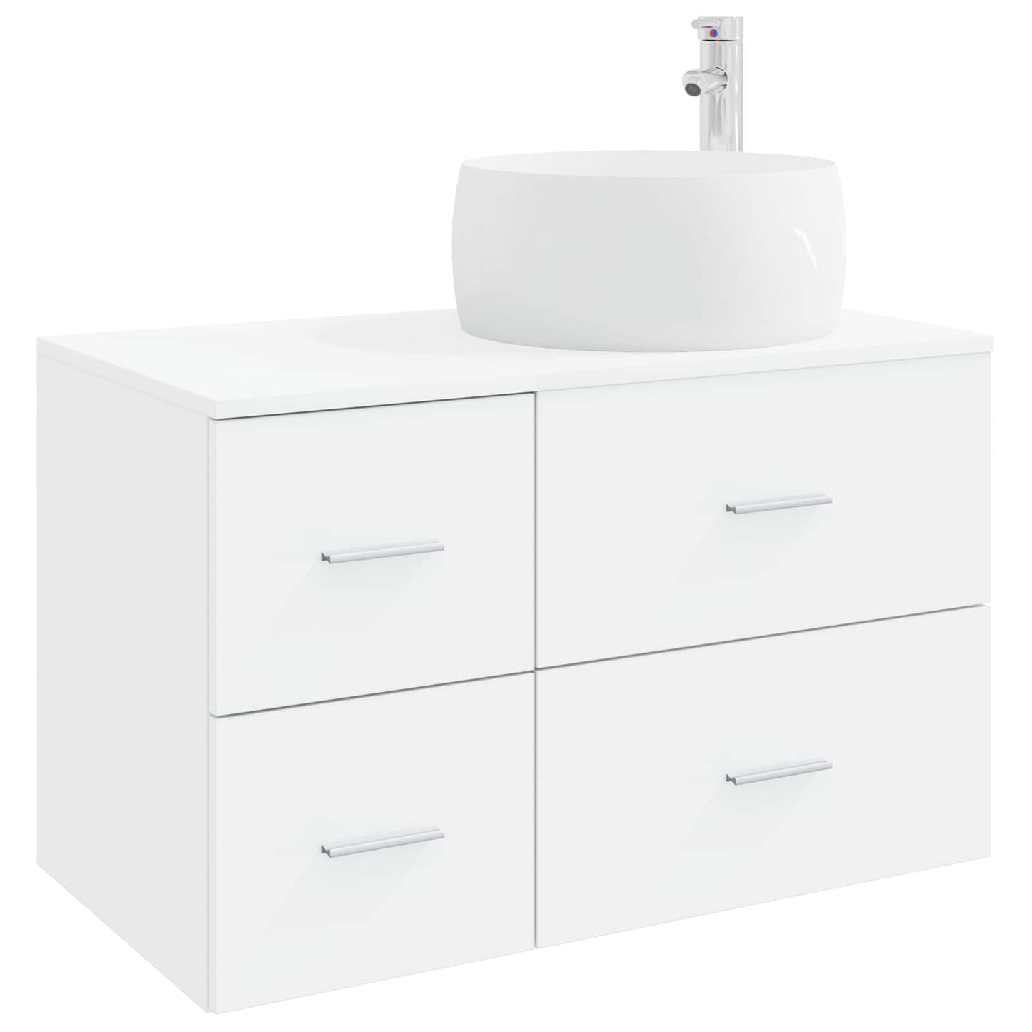vidaXL Bathroom Furniture Set 2 pcs White Engineered Wood