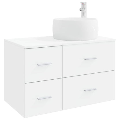 vidaXL Bathroom Furniture Set 2 pcs White Engineered Wood