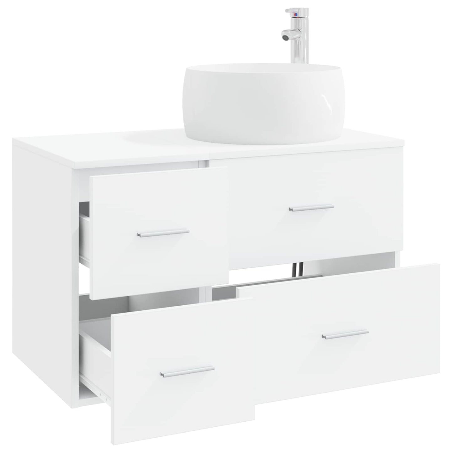 vidaXL Bathroom Furniture Set 2 pcs White Engineered Wood
