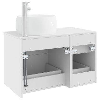 vidaXL Bathroom Furniture Set 2 pcs White Engineered Wood