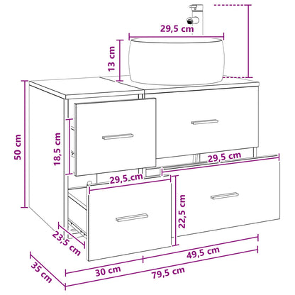 vidaXL Bathroom Furniture Set 2 pcs White Engineered Wood