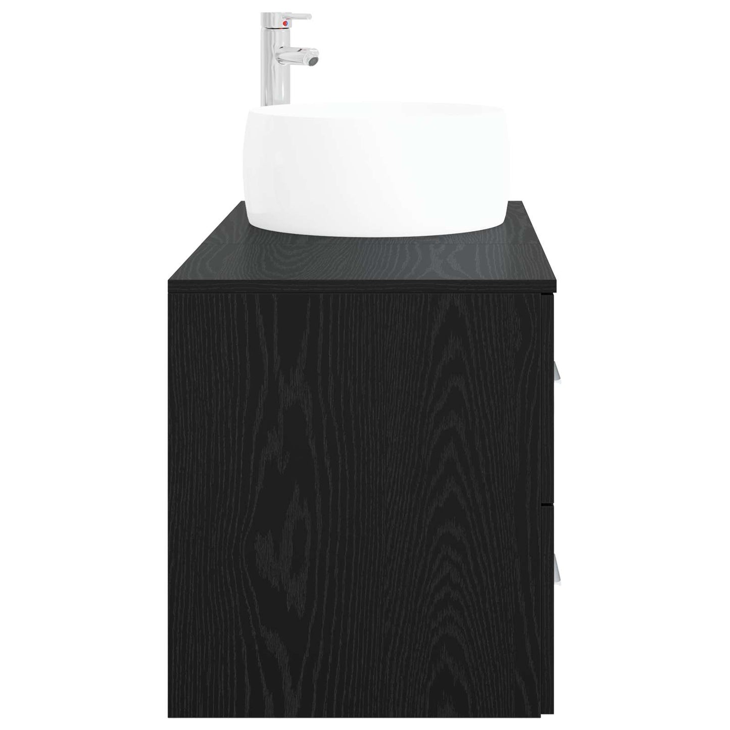 vidaXL Bathroom Furniture Set 2 pcs Black Oak Engineered Wood