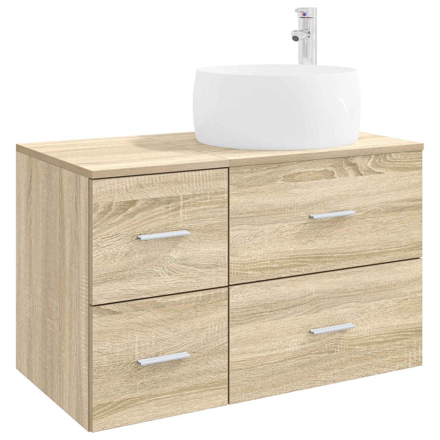 vidaXL Bathroom Furniture Set 2 pcs Sonoma Oak Engineered Wood