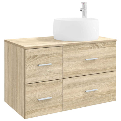 vidaXL Bathroom Furniture Set 2 pcs Sonoma Oak Engineered Wood
