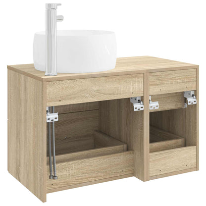 vidaXL Bathroom Furniture Set 2 pcs Sonoma Oak Engineered Wood