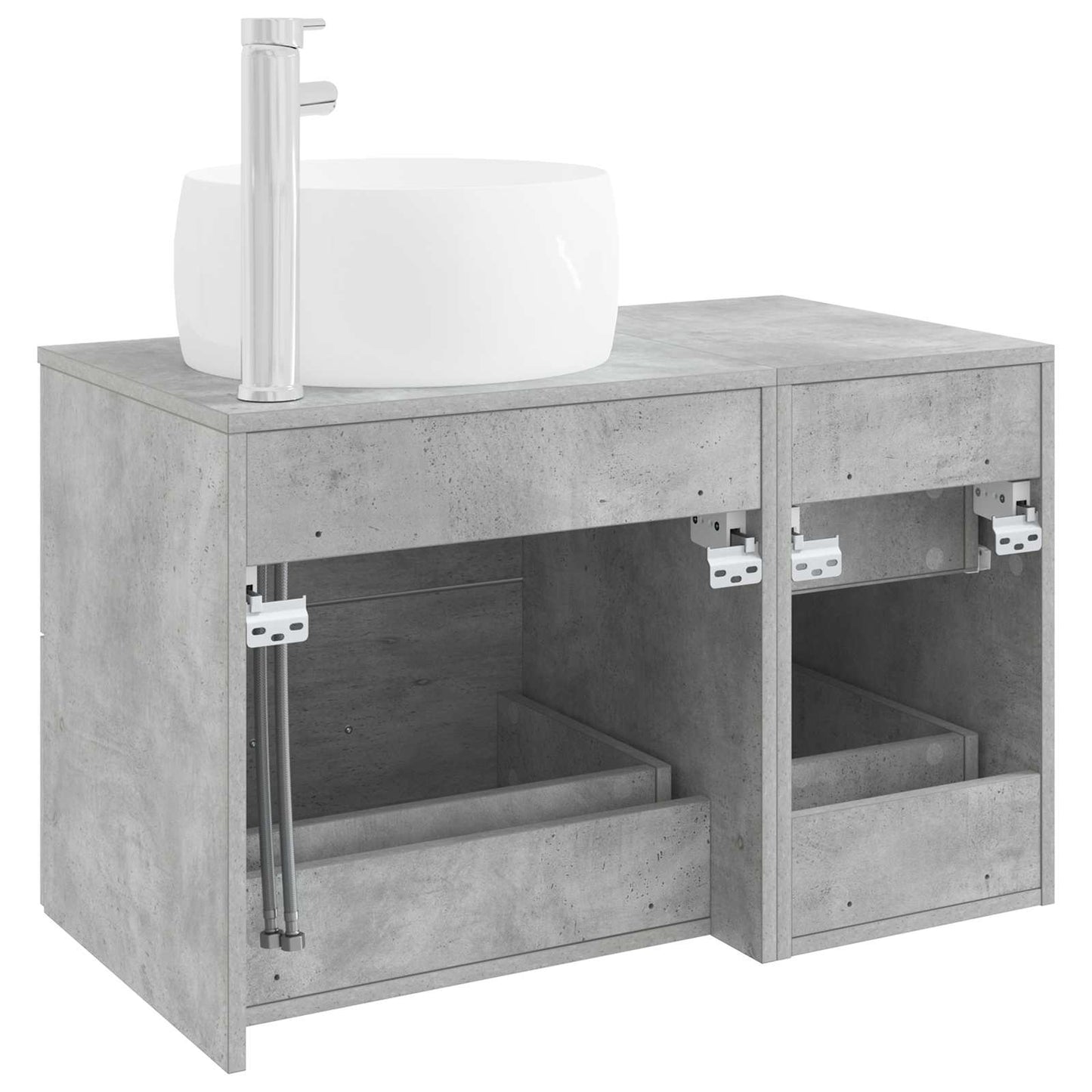 vidaXL Bathroom Furniture Set 2 pcs Concrete Grey Engineered Wood
