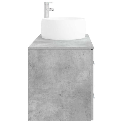 vidaXL Bathroom Furniture Set 2 pcs Concrete Grey Engineered Wood