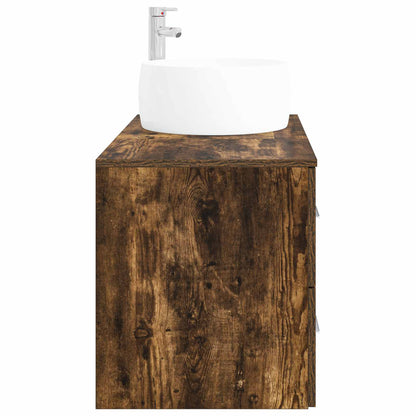 vidaXL Bathroom Furniture Set 2 pcs Smoked Oak Engineered Wood