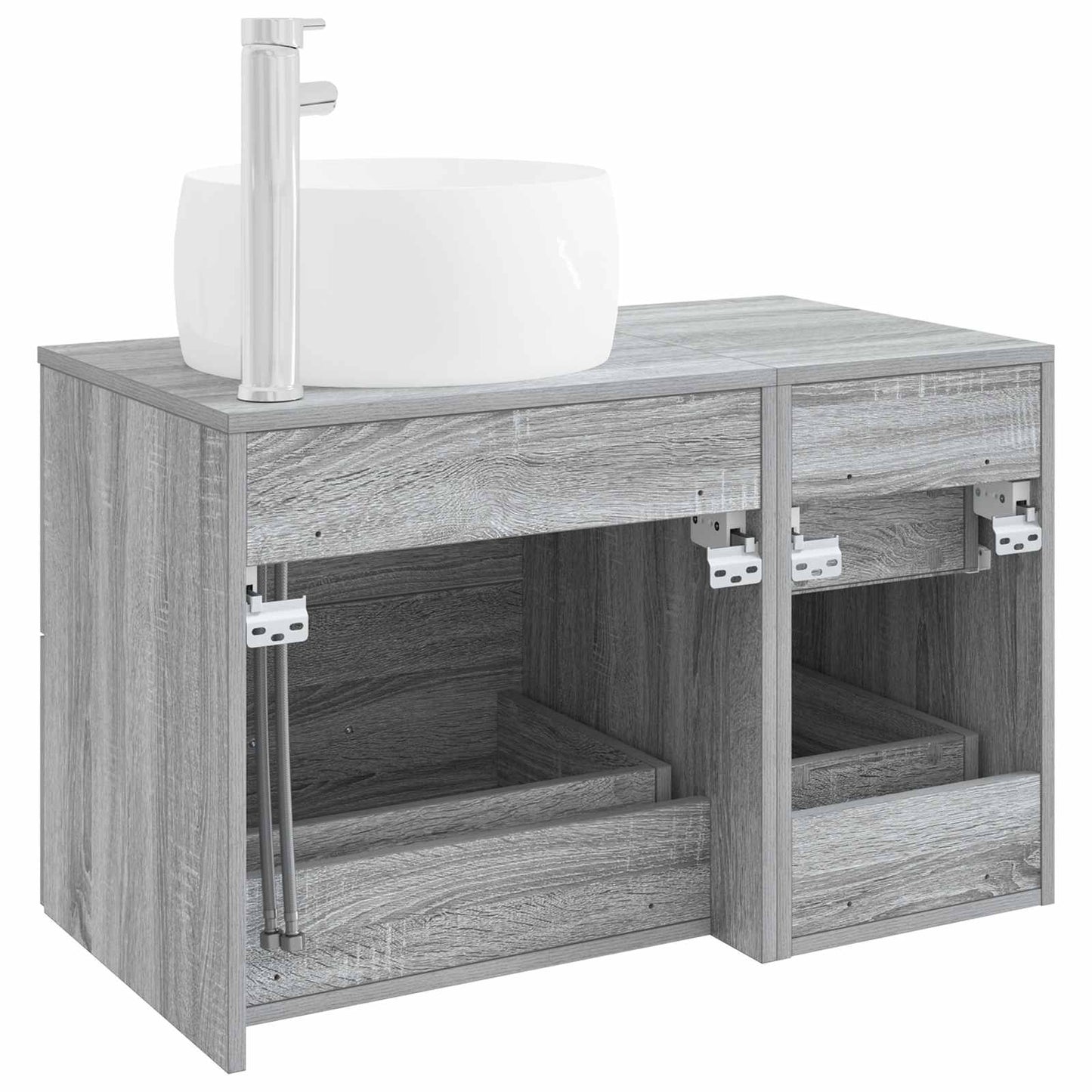 vidaXL Bathroom Furniture Set 2 pcs Grey Sonoma Engineered Wood