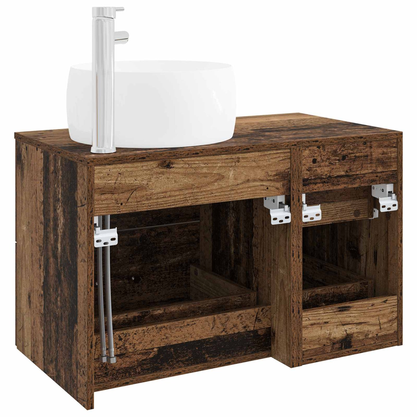 vidaXL Bathroom Furniture Set 2 pcs Old Wood Engineered Wood