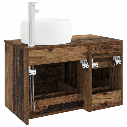 vidaXL Bathroom Furniture Set 2 pcs Old Wood Engineered Wood