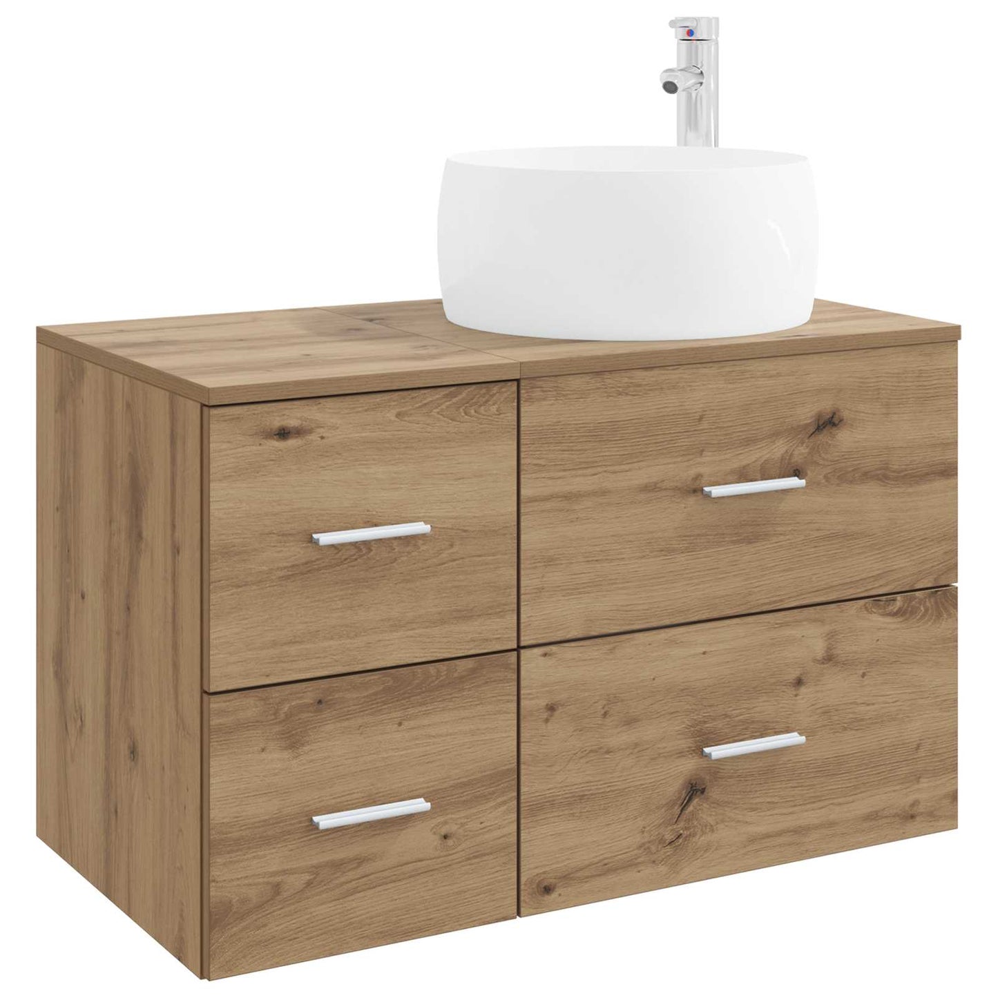 vidaXL Bathroom Furniture Set 2 pcs Artisan Oak Engineered Wood