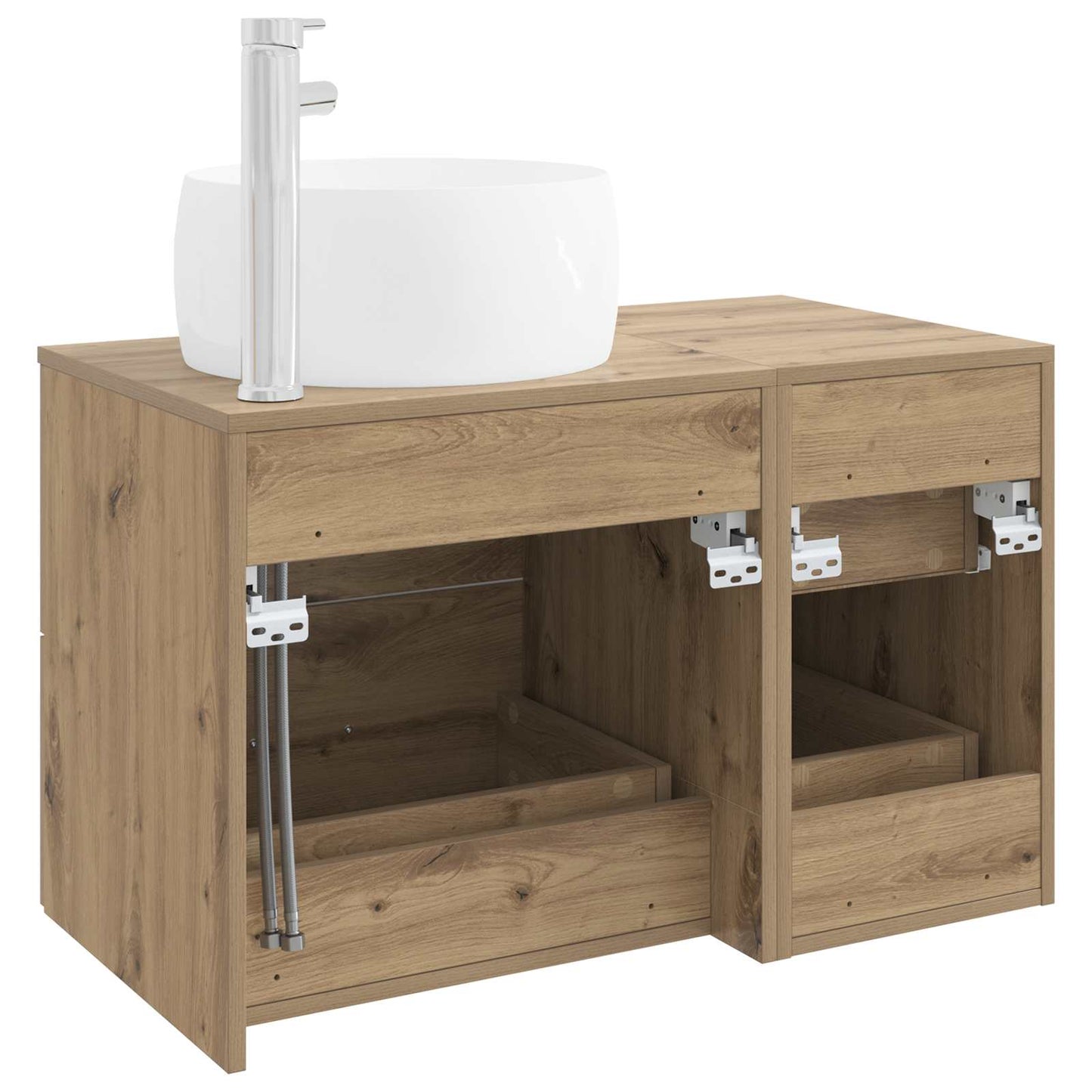 vidaXL Bathroom Furniture Set 2 pcs Artisan Oak Engineered Wood