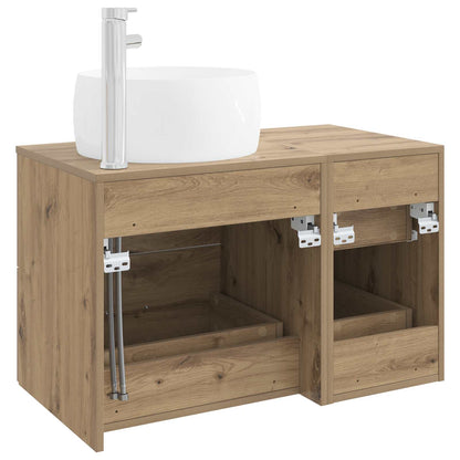 vidaXL Bathroom Furniture Set 2 pcs Artisan Oak Engineered Wood