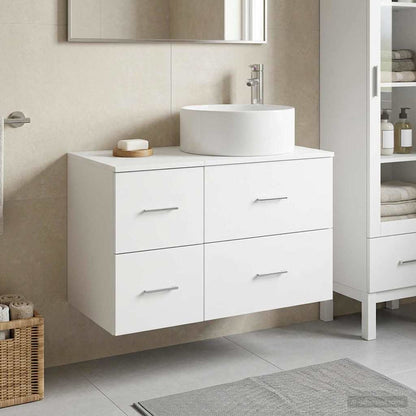 vidaXL Bathroom Furniture Set 2 pcs White Engineered Wood