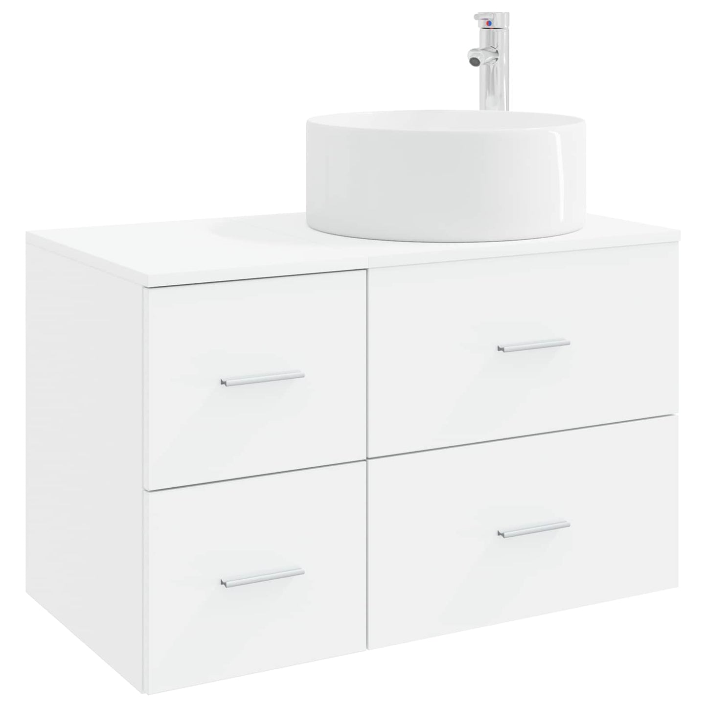 vidaXL Bathroom Furniture Set 2 pcs White Engineered Wood
