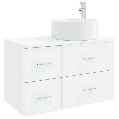 vidaXL Bathroom Furniture Set 2 pcs White Engineered Wood