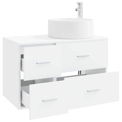 vidaXL Bathroom Furniture Set 2 pcs White Engineered Wood