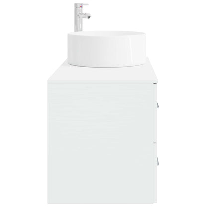 vidaXL Bathroom Furniture Set 2 pcs White Engineered Wood