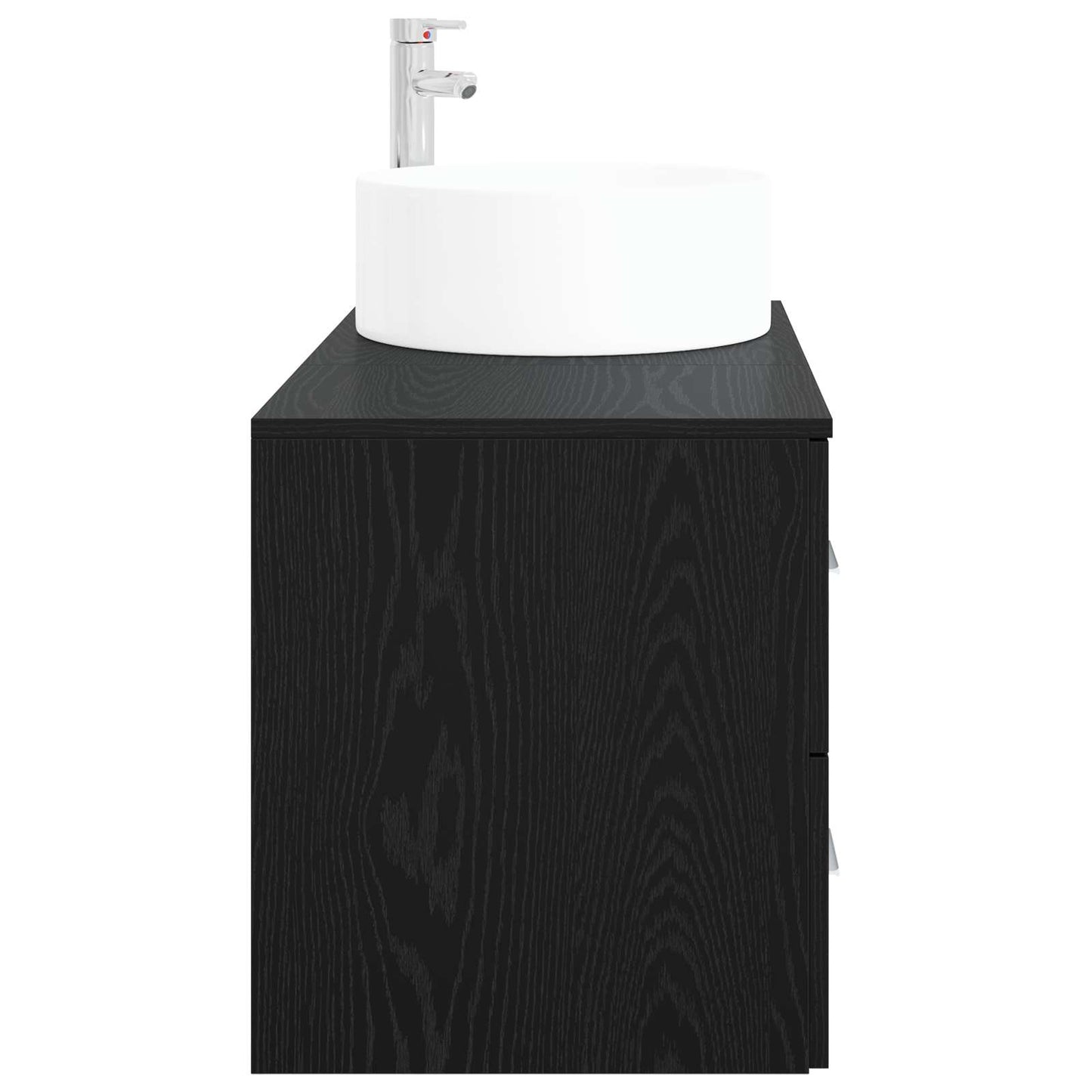 vidaXL Bathroom Furniture Set 2 pcs Black Oak Engineered Wood