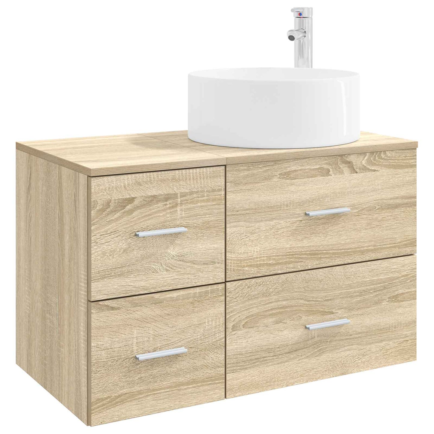 vidaXL Bathroom Furniture Set 2 pcs Sonoma Oak Engineered Wood