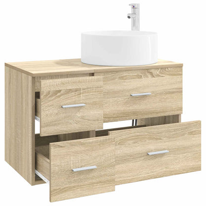 vidaXL Bathroom Furniture Set 2 pcs Sonoma Oak Engineered Wood
