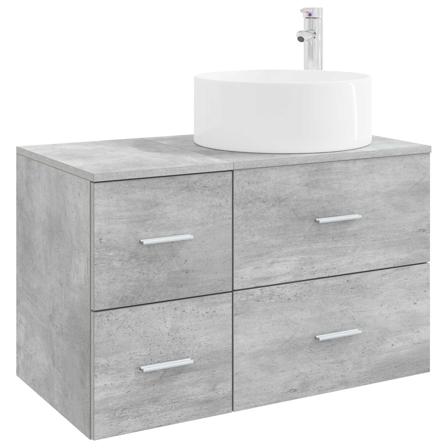 vidaXL Bathroom Furniture Set 2 pcs Concrete Grey Engineered Wood