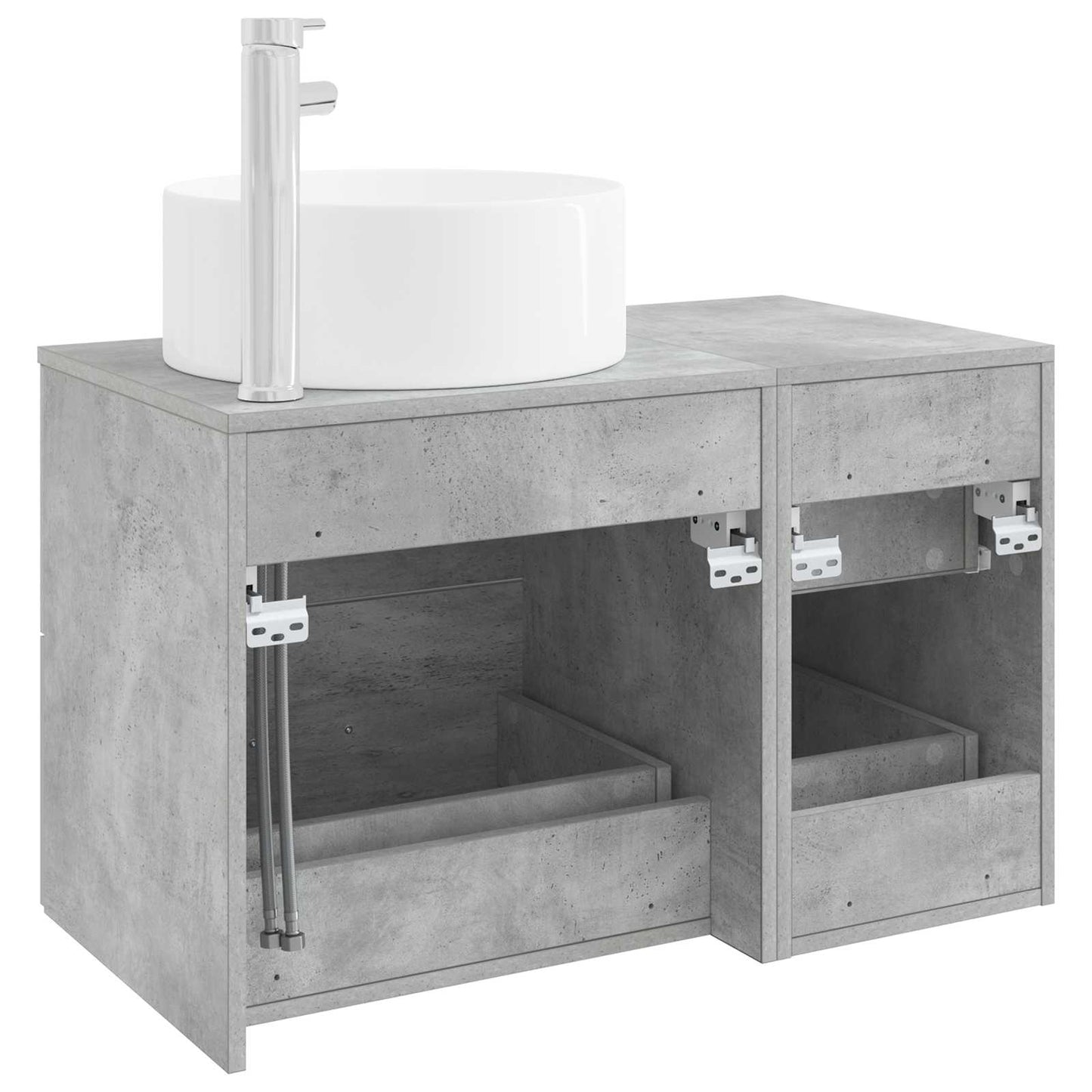 vidaXL Bathroom Furniture Set 2 pcs Concrete Grey Engineered Wood