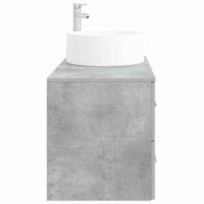 vidaXL Bathroom Furniture Set 2 pcs Concrete Grey Engineered Wood