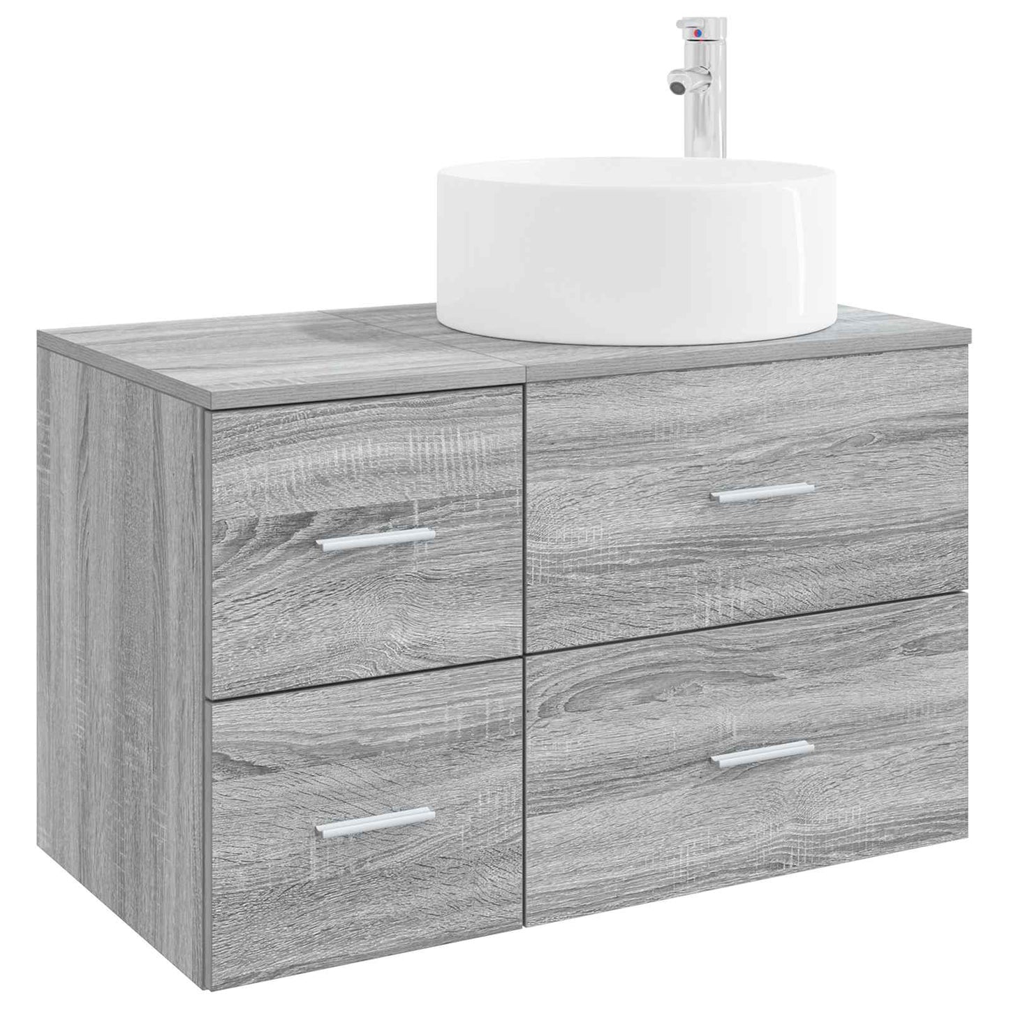 vidaXL Bathroom Furniture Set 2 pcs Grey Sonoma Engineered Wood