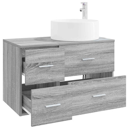 vidaXL Bathroom Furniture Set 2 pcs Grey Sonoma Engineered Wood