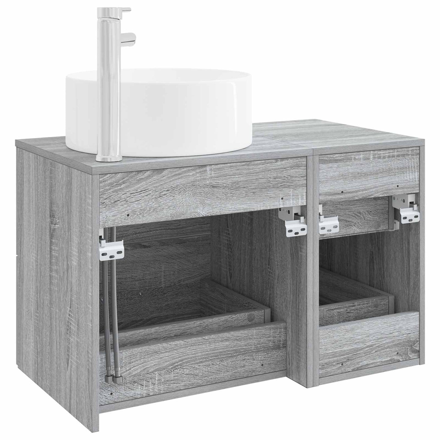 vidaXL Bathroom Furniture Set 2 pcs Grey Sonoma Engineered Wood