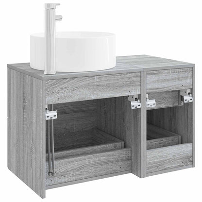 vidaXL Bathroom Furniture Set 2 pcs Grey Sonoma Engineered Wood